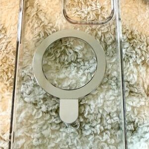 Clear Phone Case with Silver Ring